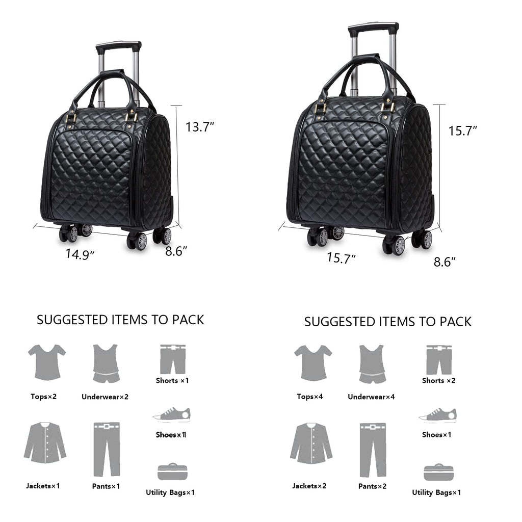 20in Leather Softside Carry on Suitcases