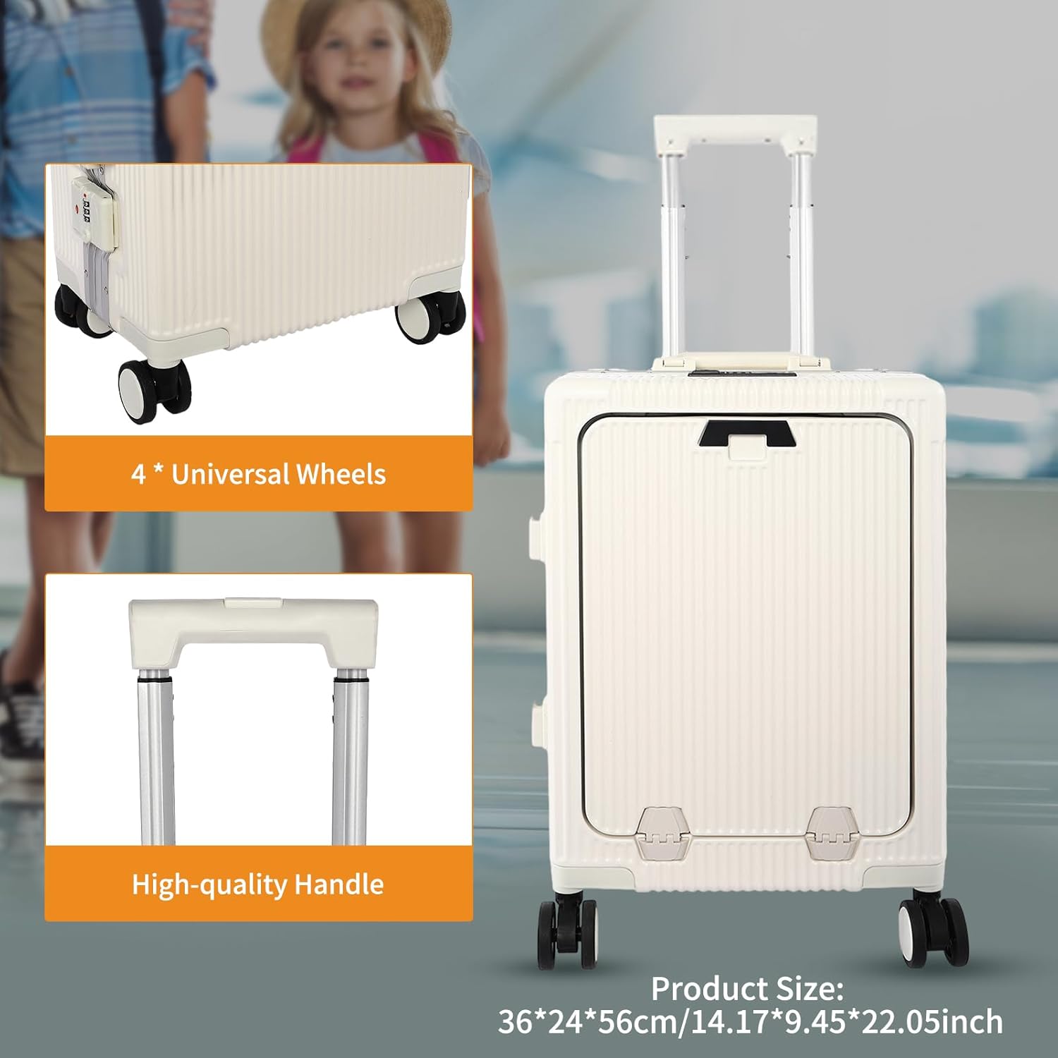 Shell Suitcases with Wheels for Domestic&International Tourism