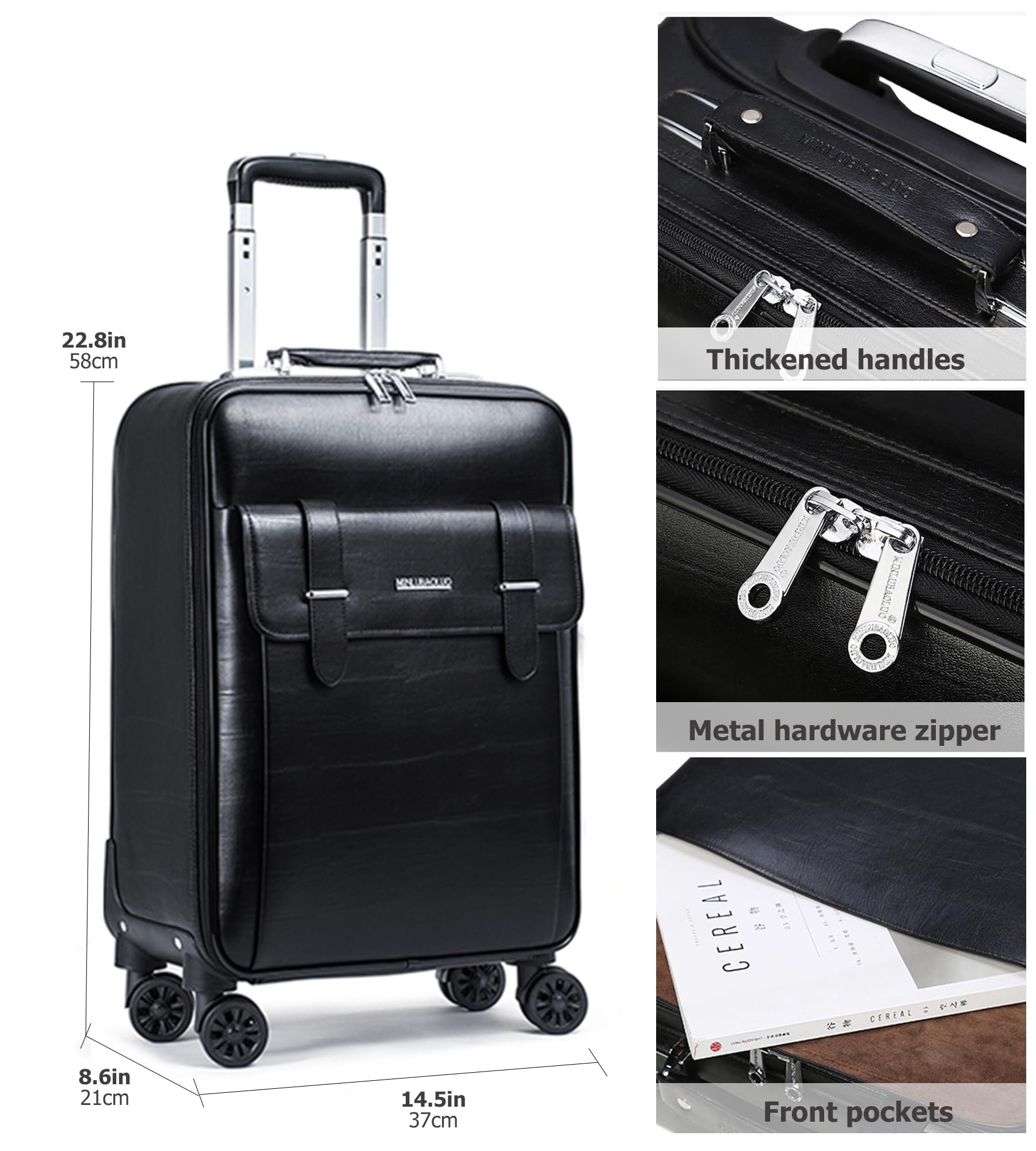 Business Spinner Wheels Luggage PVC