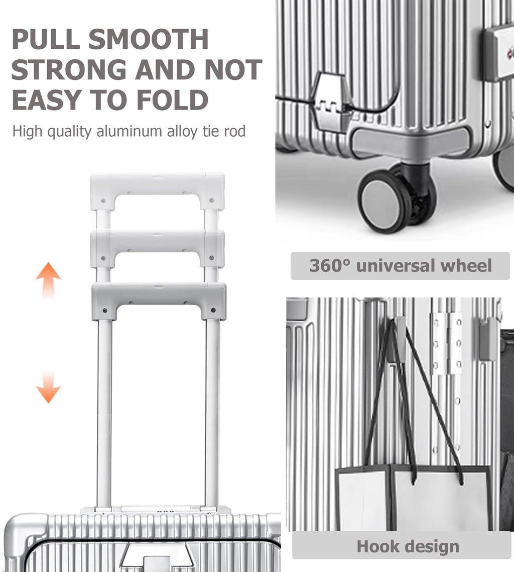 Aluminium Frame PC Hard Shell Spinner Wheels Luggage,20.8"X15"X8.7 Airline