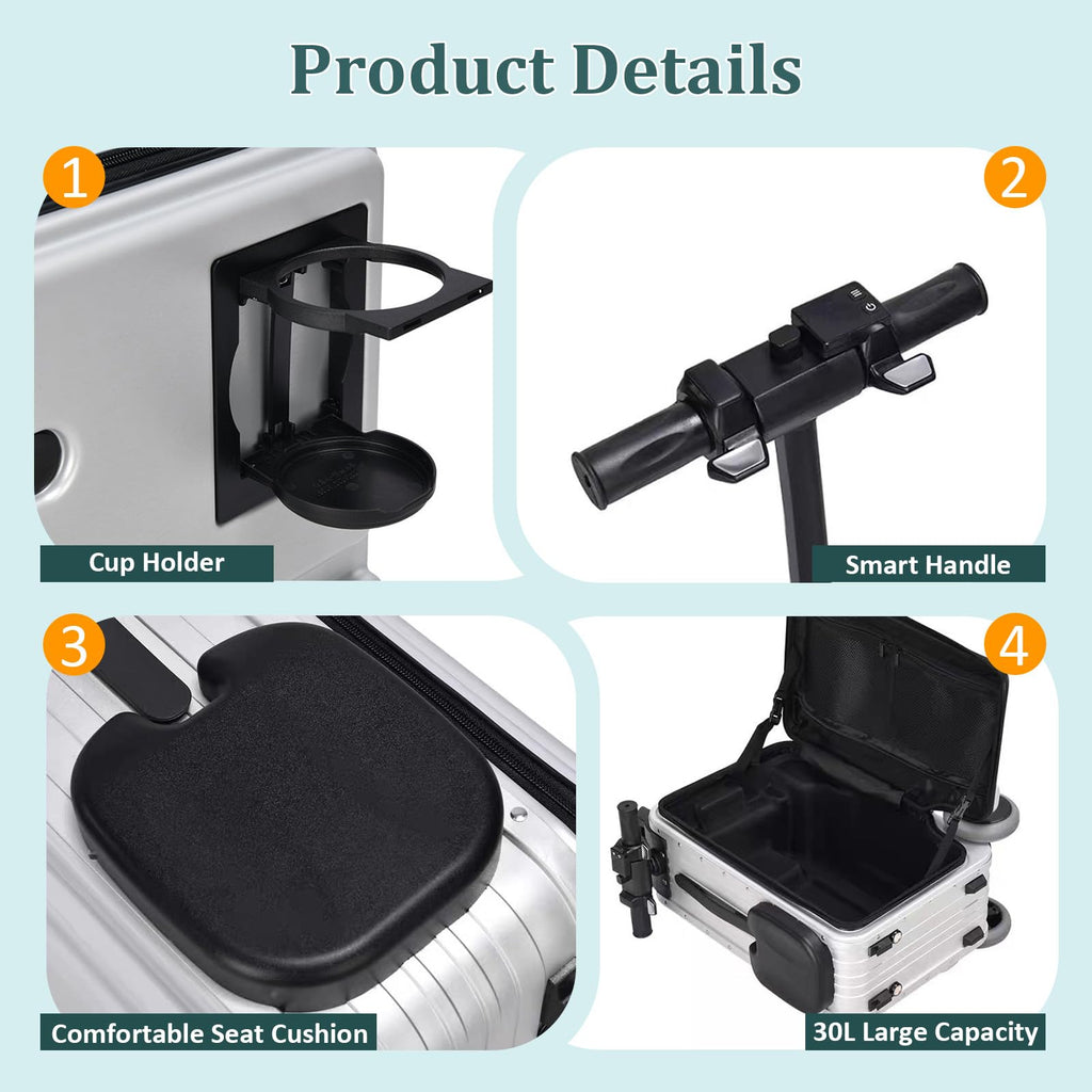 Electric Suitcase, Smart Rideable Suitcase