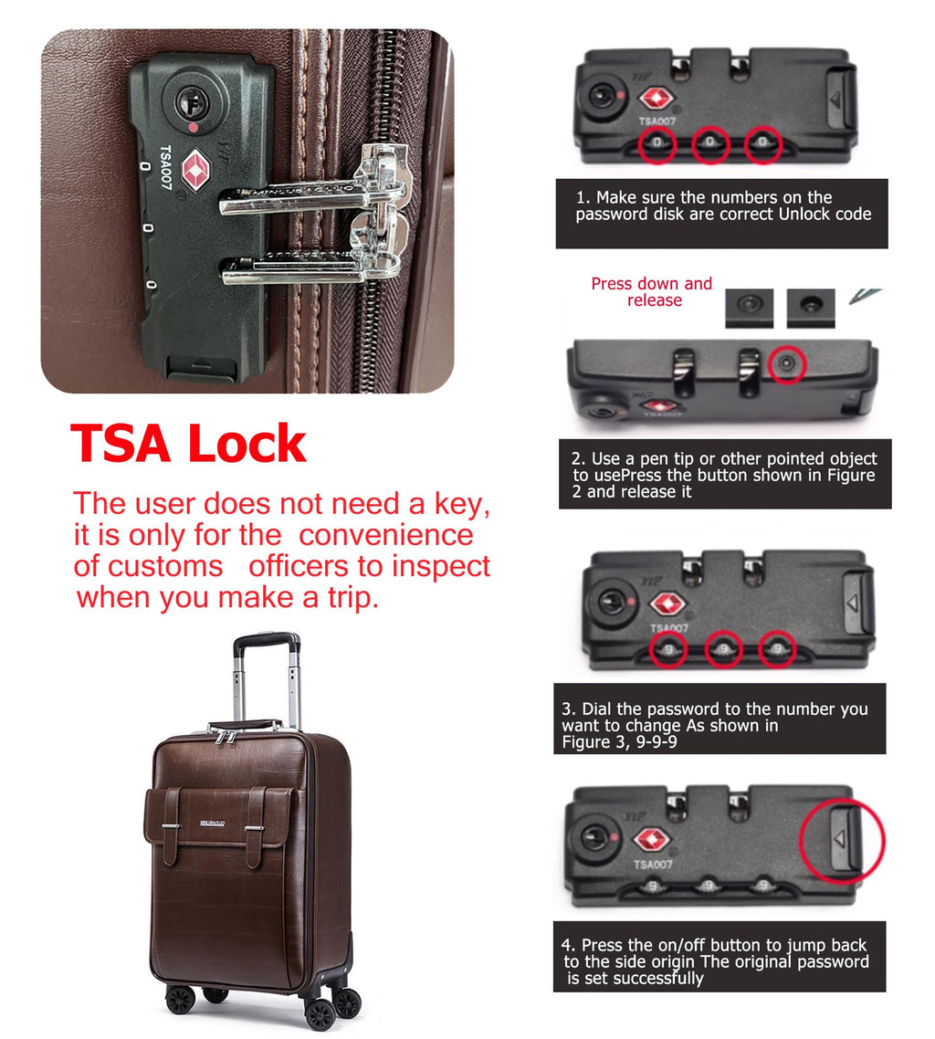 Business Spinner Wheels Luggage PVC
